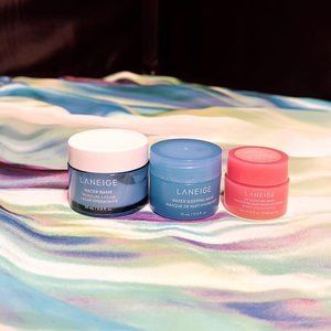 Laneige Water Bank Cream Sleeping Mask & Lip Mask 3 Piece Gift Set Travel Size